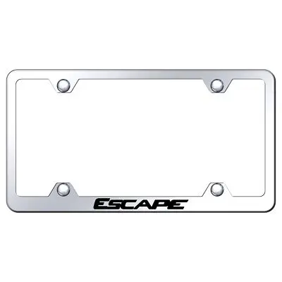 Ford Escape Laser Etched Logo Wide Body License Plate Frame (Chrome) 1