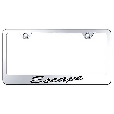 Ford Escape Laser Etched Script Stainless Steel License Plate Frame (Chrome) 1