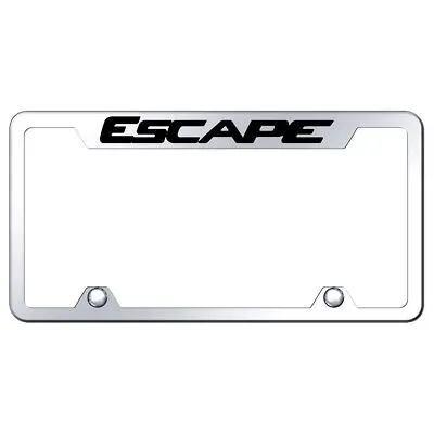Ford Escape Logo Stainless Steel Truck Cut-Out License Plate Frame (Chrome) 1