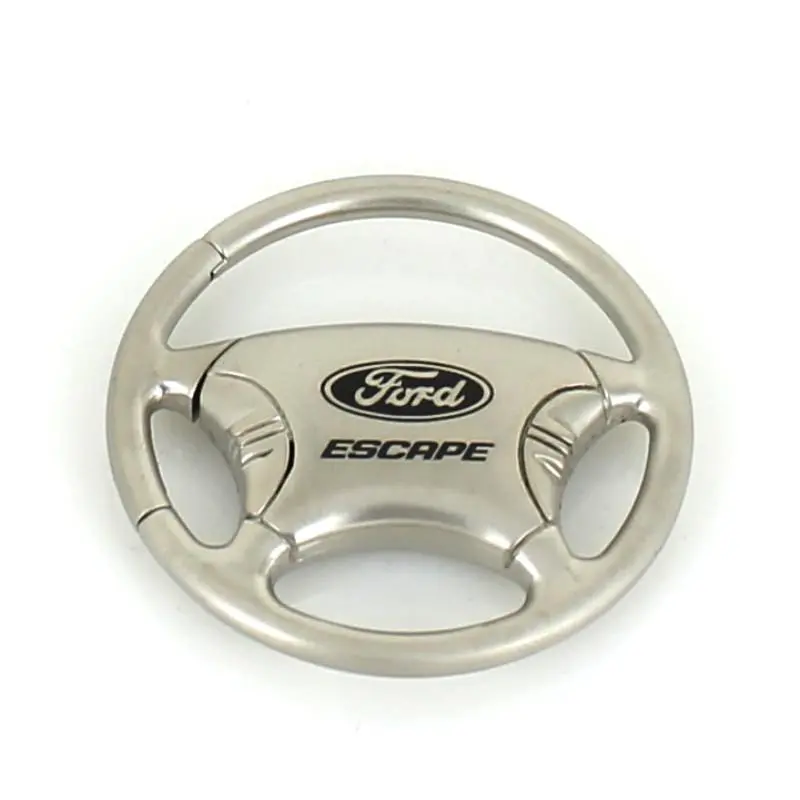 Ford Escape Steering Wheel Key Chain (Chrome) 1