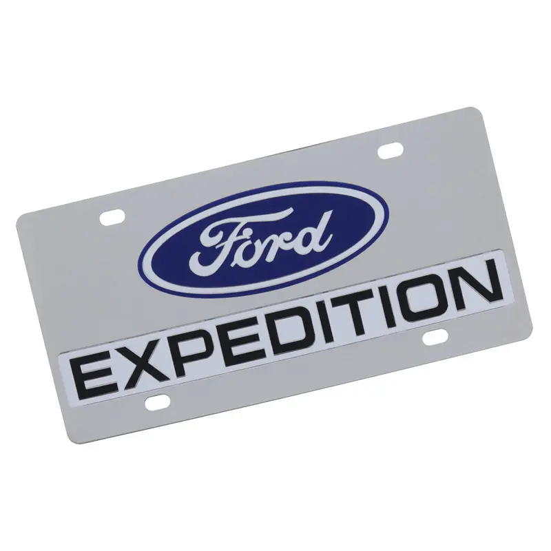 Ford Expedition Dual Logo License Plate (Chrome) 1