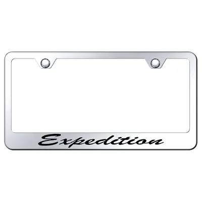 Ford Expedition Laser Etched Script Stainless Steel License Plate Frame (Chrome) 1