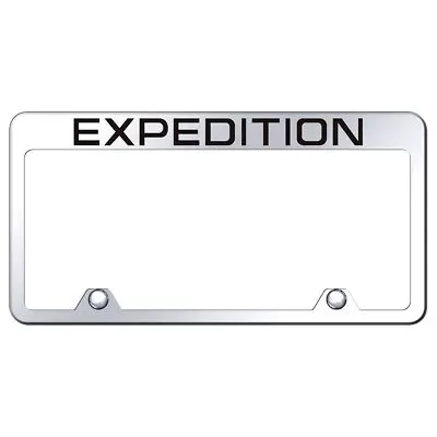 Ford Expedition Laser Etched Stainless Steel Truck License Plate Frame (Chrome) 1
