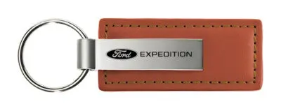 Ford Expedition Rectangular Leather Key Chain (Brown) 1