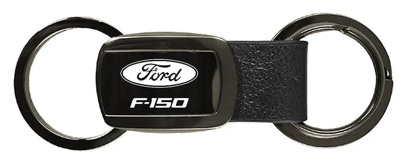 Ford F-150 Double Valet Leather Key Fob (Gun Metal) 1