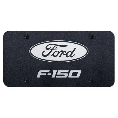 Ford F-150 Laser Etched Logo License Plate (Rugged Black) 1