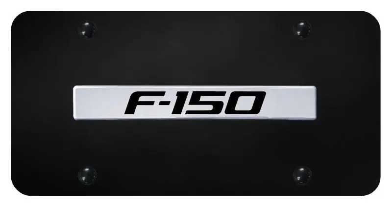 Ford F-150 License Plate (Chrome On Black) 1