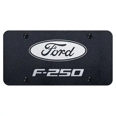 Ford F-250 Laser Etched Logo License Plate (Rugged Black) 1