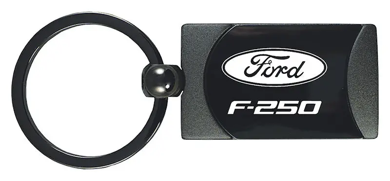 Ford F-250 Two-Tone Rectangular Key Fob (Gun Metal) 1
