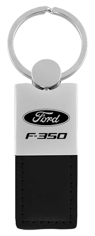 Ford F-350 Leather Key Ring (Chrome) 1