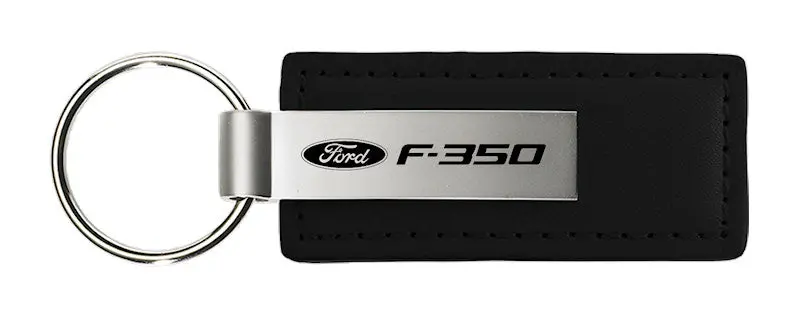 Ford F-350 Leather Keychain (Black) 1