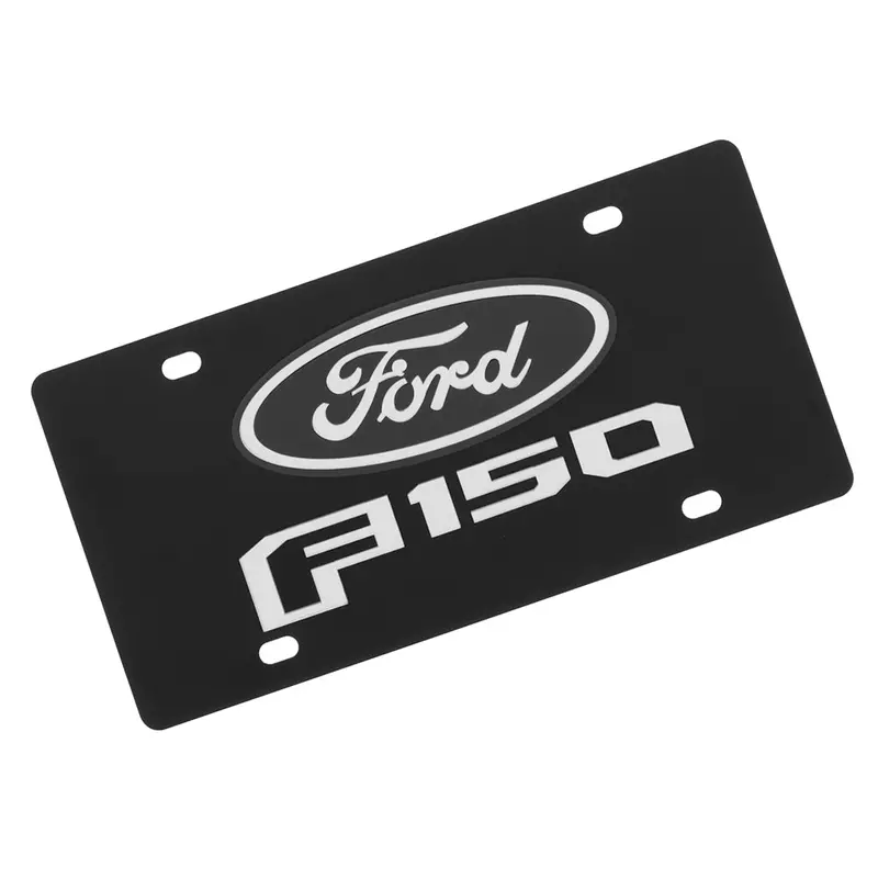 Ford F150 Dual Logo License Plate (Carbon Black) 1
