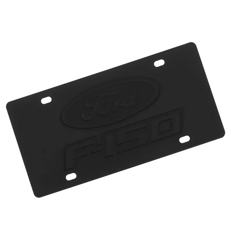 Ford F150 Dual Logo License Plate (Carbon Black) 1