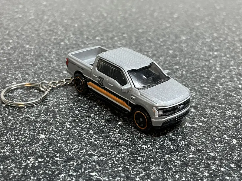 Ford F150 Lightning Ev Keychain Diecast Car Matchbox Hot Wheels 1
