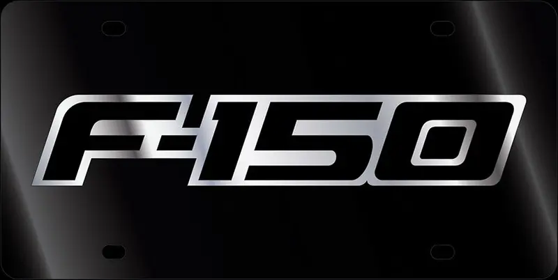 Ford F150 Logo License Plate (Black) 1