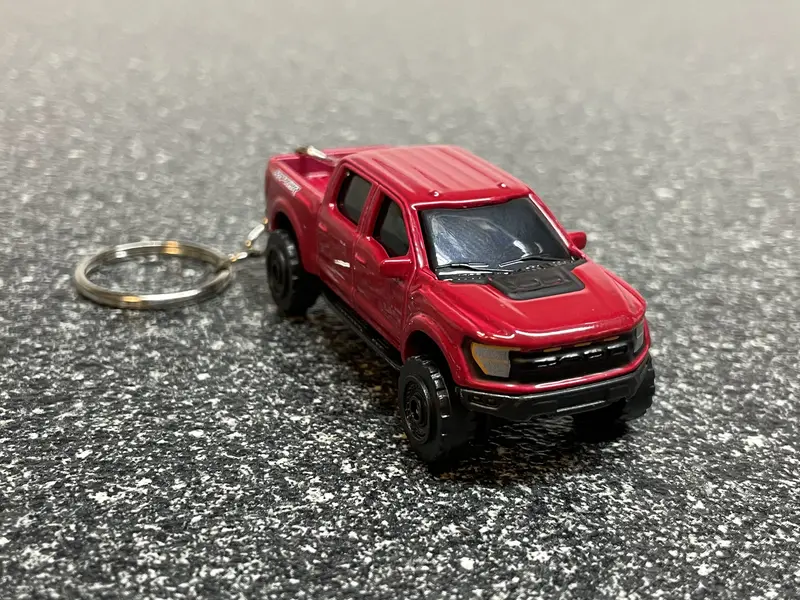 Ford F150 Raptor Keychain Red Diecast Car Matchbox Hot Wheels 1