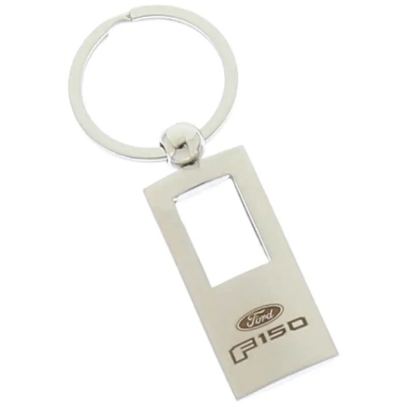 Ford F150 Rectangle Key Chain (Chrome) 1