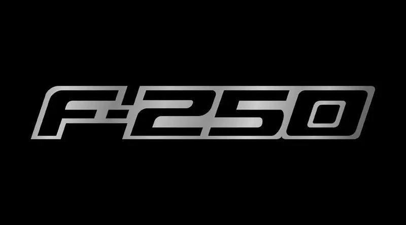 Ford F250 Logo License Plate (Black) 1