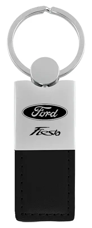 Ford Fiesta Duo Rectangular Leather Key Chain 1