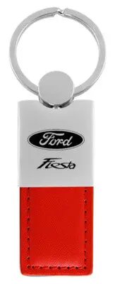 Ford Fiesta Duo Rectangular Leather Key Chain 2