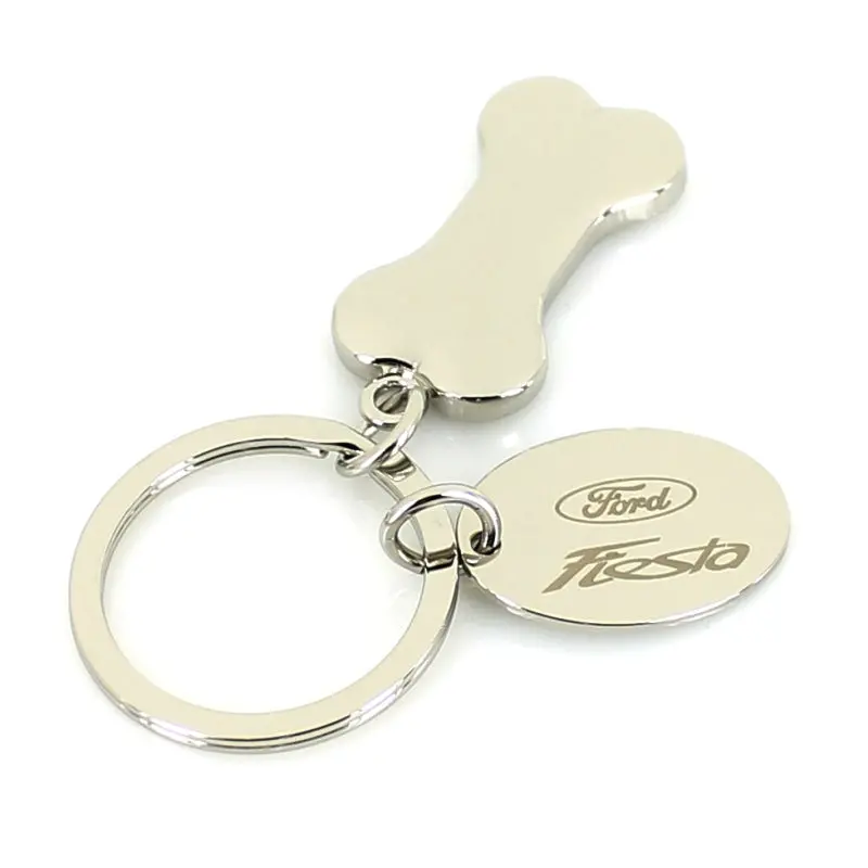 Ford Fiesta Key Chain With Id Tag (Chrome) 2