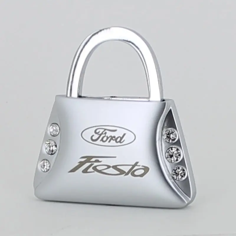 Ford Fiesta Purse Shape Keychain (Chrome) 1