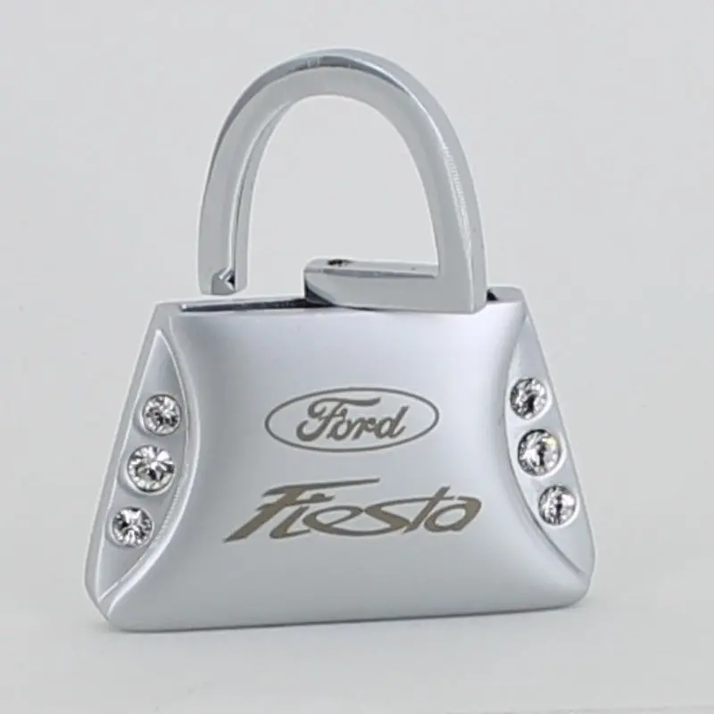 Ford Fiesta Purse Shape Keychain (Chrome) 2