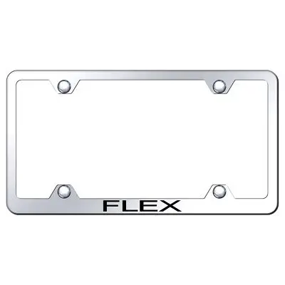 Ford Flex Laser Etched Logo Wide Body License Plate Frame (Chrome) 1