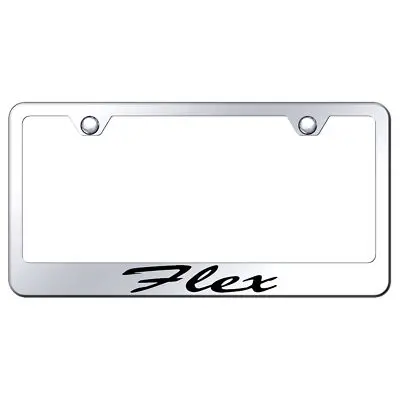 Ford Flex Laser Etched Script Stainless Steel License Plate Frame (Chrome) 1