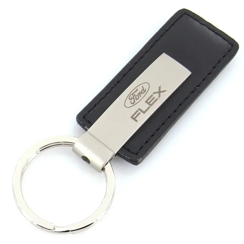Ford Flex Rectangular Leather Key Chain (Black) 1