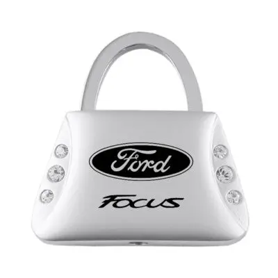 Ford Focus Jeweled Purse Shape Key Ring (Silver) 1