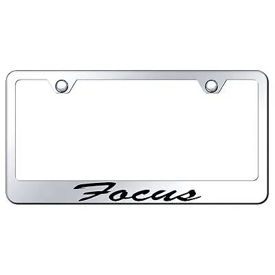 Ford Focus Laser Etched Script Stainless Steel License Plate Frame (Chrome) 1
