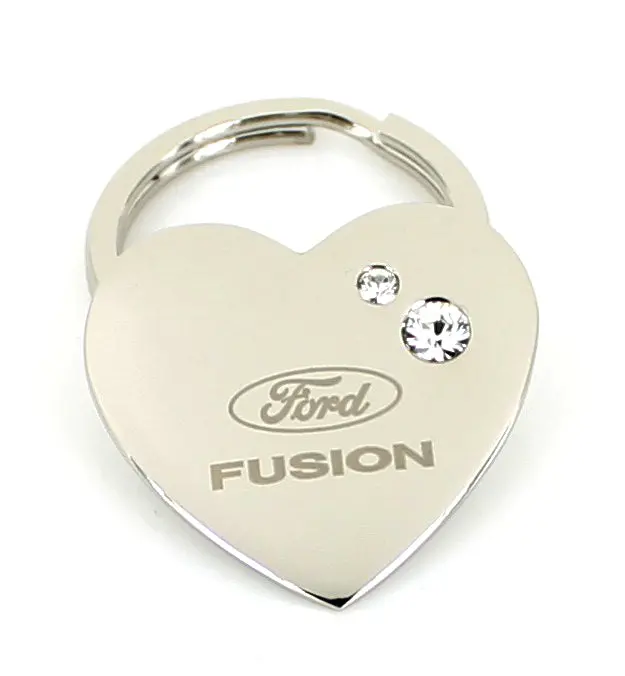 Ford Fusion Heart Shape Keychain (Chrome) 1