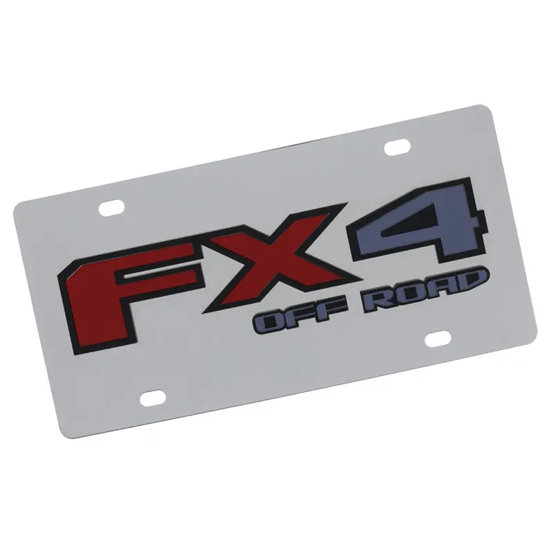 Ford Fx4 Off Road Logo License Plate (Chrome) 1