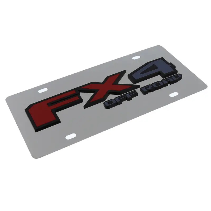 Ford Fx4 Off Road Logo License Plate (Chrome) 2