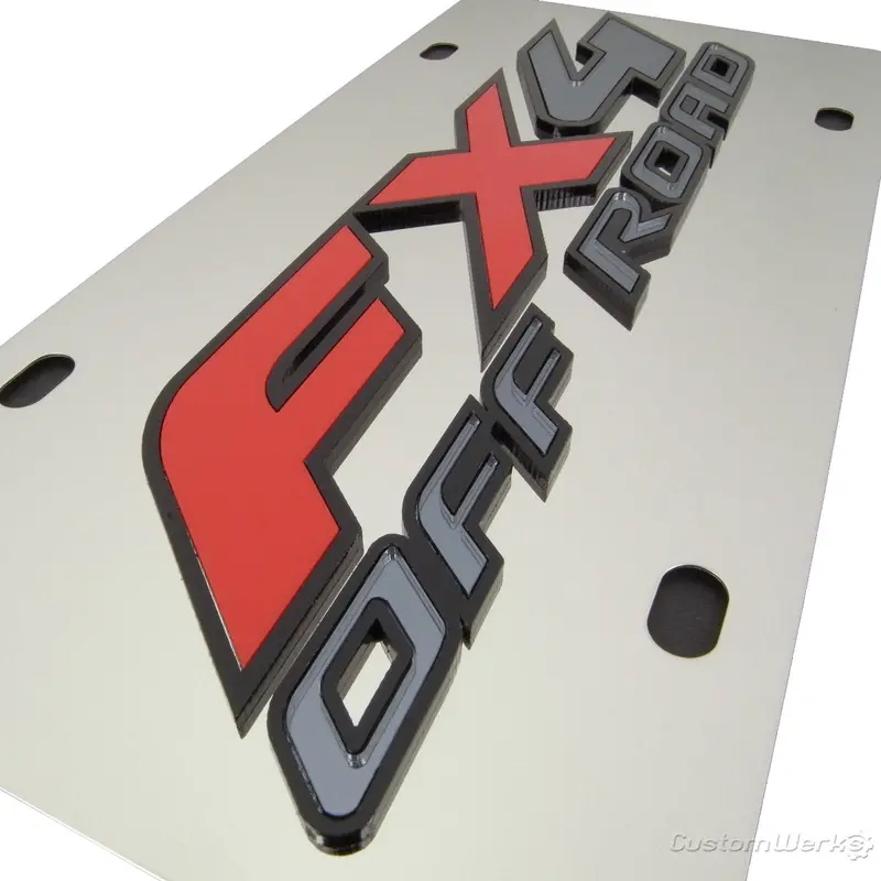 Ford Fx4 Offraod Logo License Plate (Chrome) 2