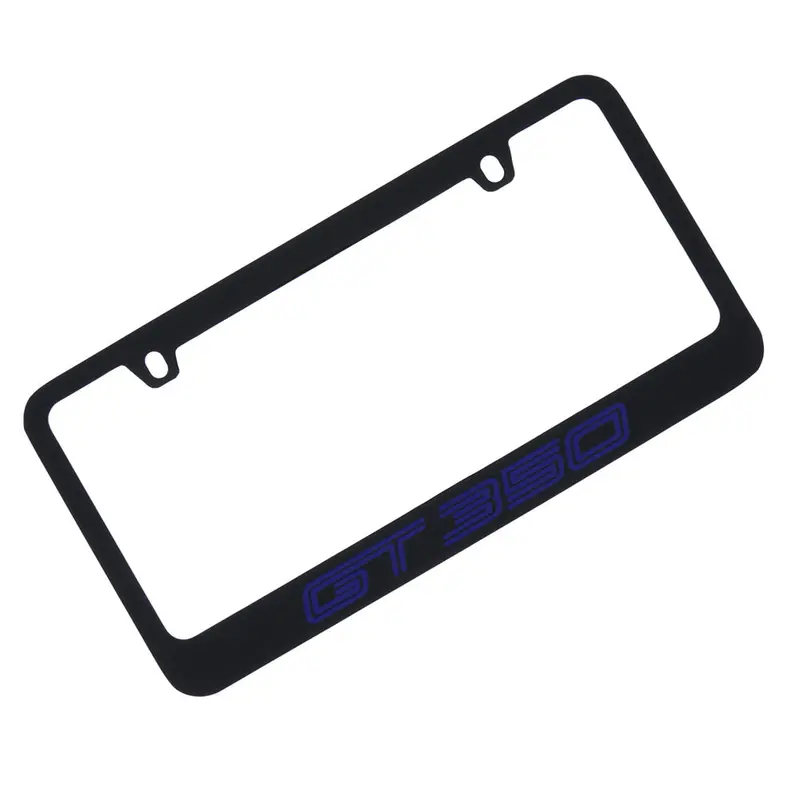 Ford Gt 350 License Plate Frame (Blue On Black) 1