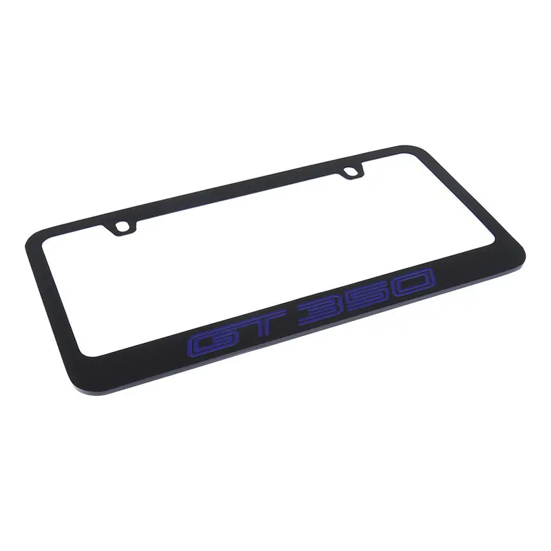 Ford Gt 350 License Plate Frame (Blue On Black) 2