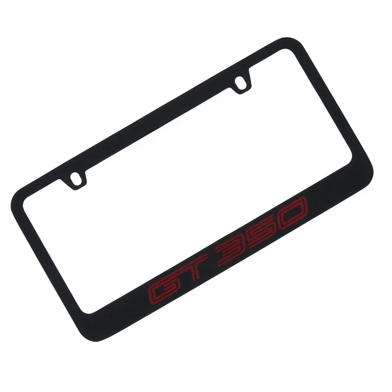 Ford Gt 350 License Plate Frame (Red On Black) 1