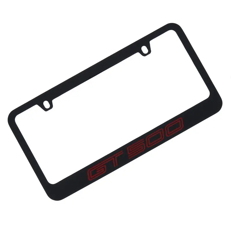 Ford Gt 500 License Plate Frame (Red On Black) 1