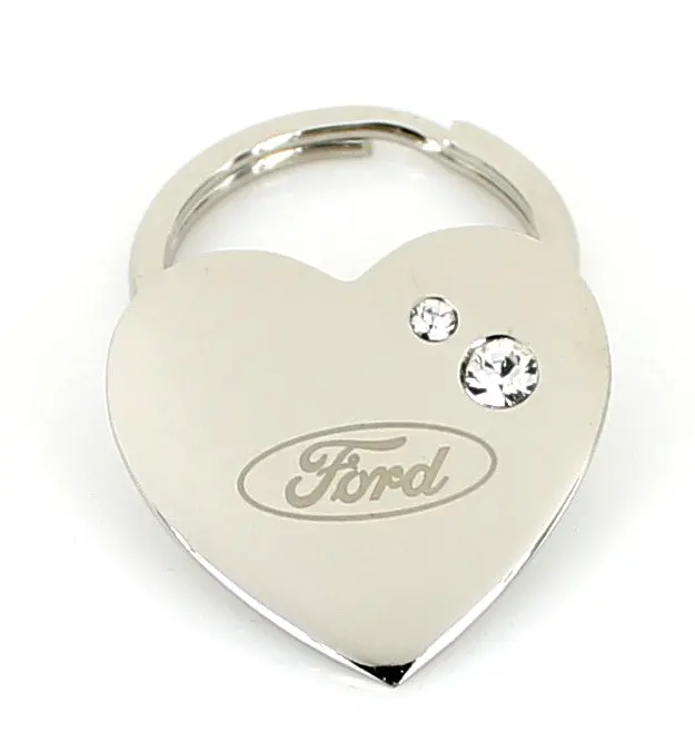 Ford Heart Shape Keychain (Chrome) 1