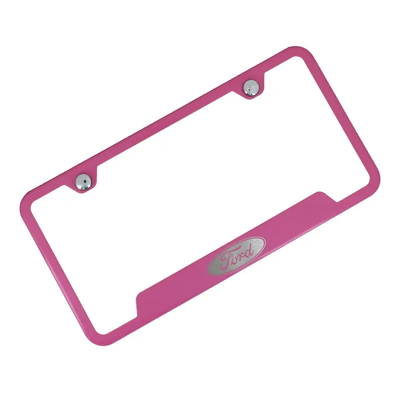 Ford Logo Cut Out License Plate Frame (Pink) 1