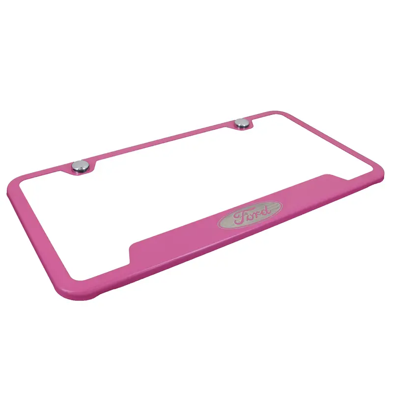 Ford Logo Cut Out License Plate Frame (Pink) 2
