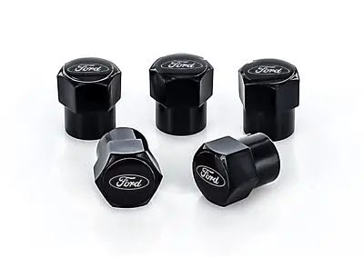 Ford Logo Valve Stem Caps (Black) 1