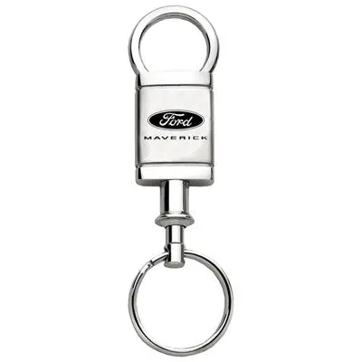 Ford Maverick Logo Satin Valet Key Chain (Silver) 1