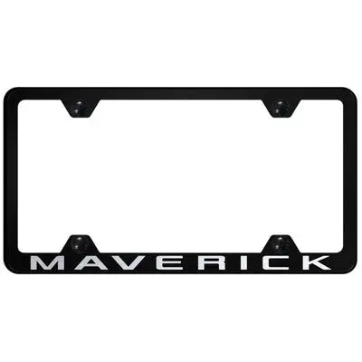 Ford Maverick Logo Wide Body License Plate Frame (Black) 1