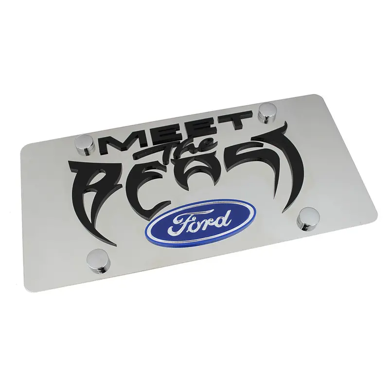 Ford Meet The Beast License Plate (Chrome) 1