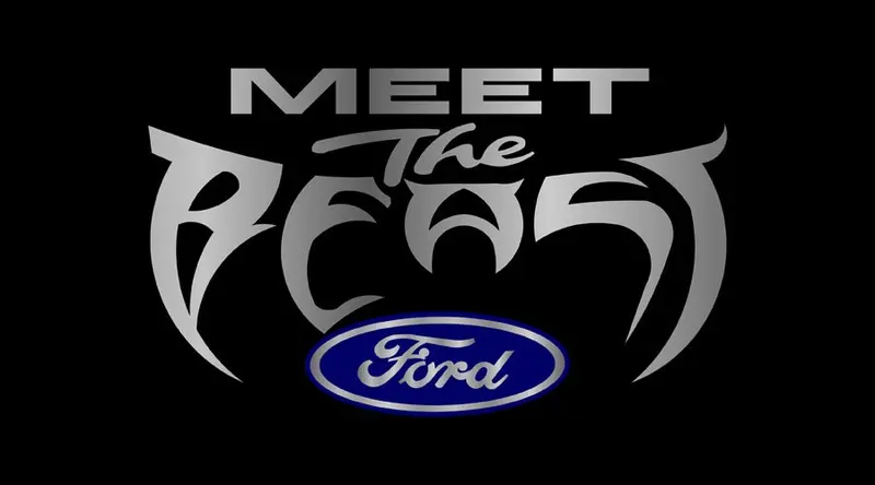 Ford Meet The Beast Logo License Plate (Black) 1
