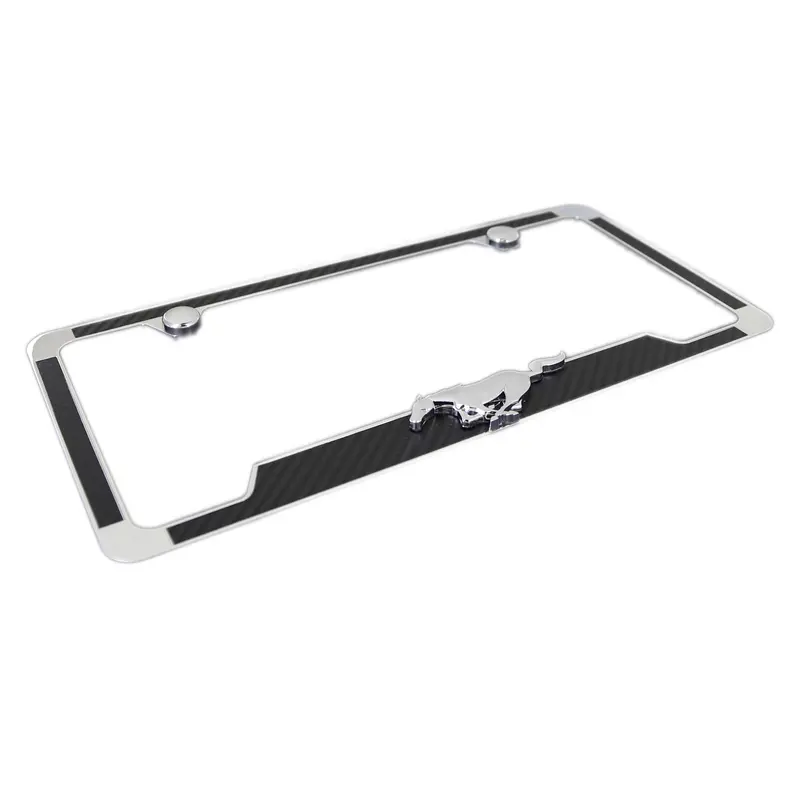 Ford Mustang 3D Pony Emblem License Plate Frame (Black) 2