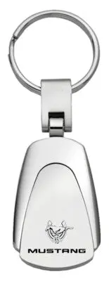 Ford Mustang 45Th Anniversary Teardrop Key Chain (Silver) 1